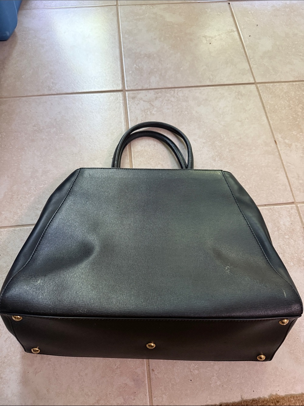 Fendi 2Jours Black Leather Top-Handle Tote - Picture 8 of 9